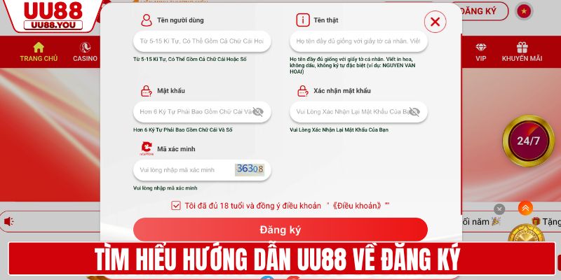 Tìm hiểu hướng dẫn UU88 về đăng ký 